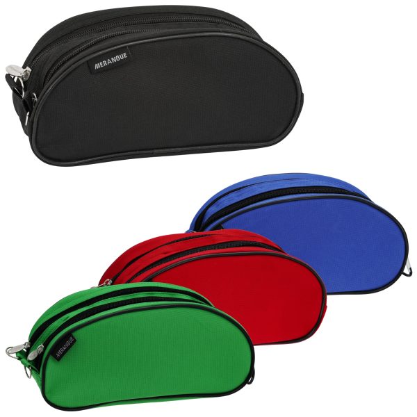 Dual Zippered Oblong Pencil Pouch
