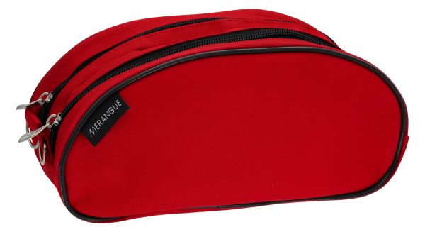 Dual Zippered Oblong Pencil Pouch - Image 2