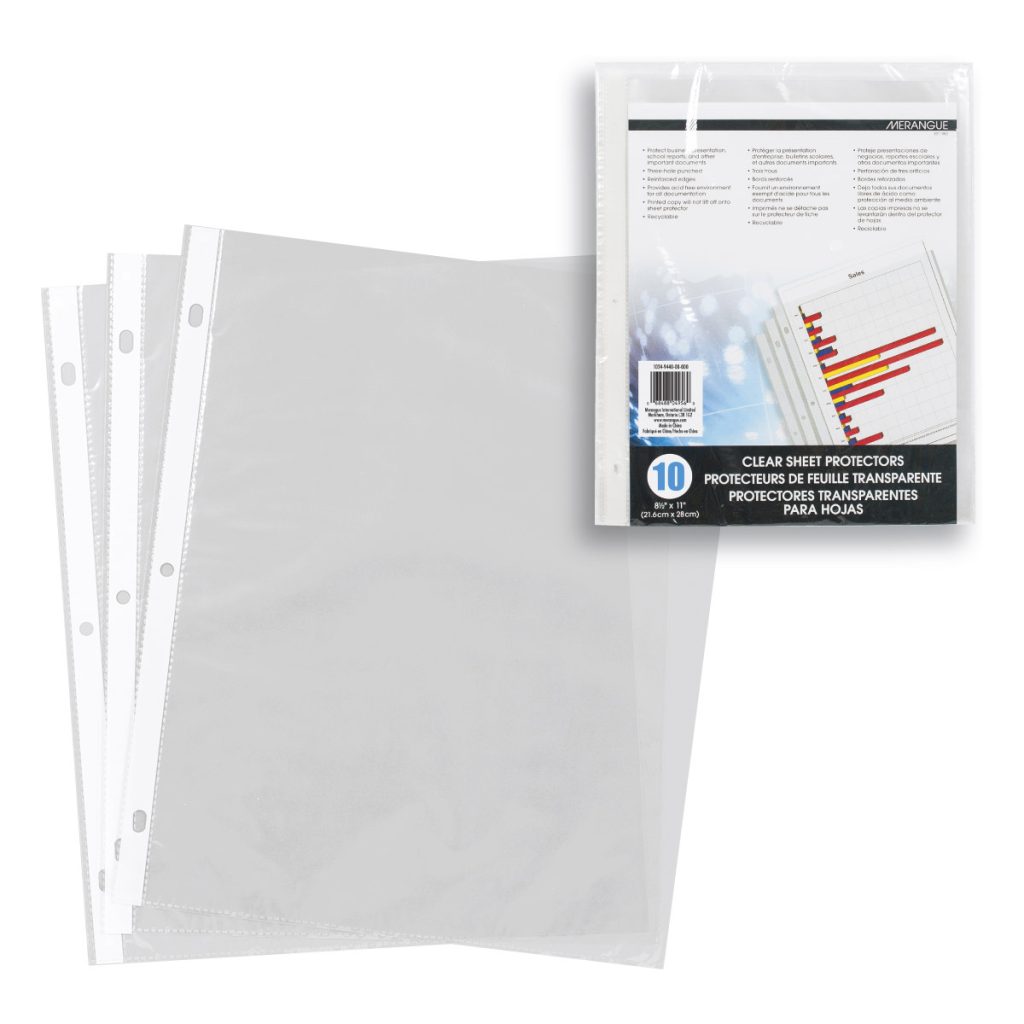 Sheet Protectors, 10 Pack – Merangue