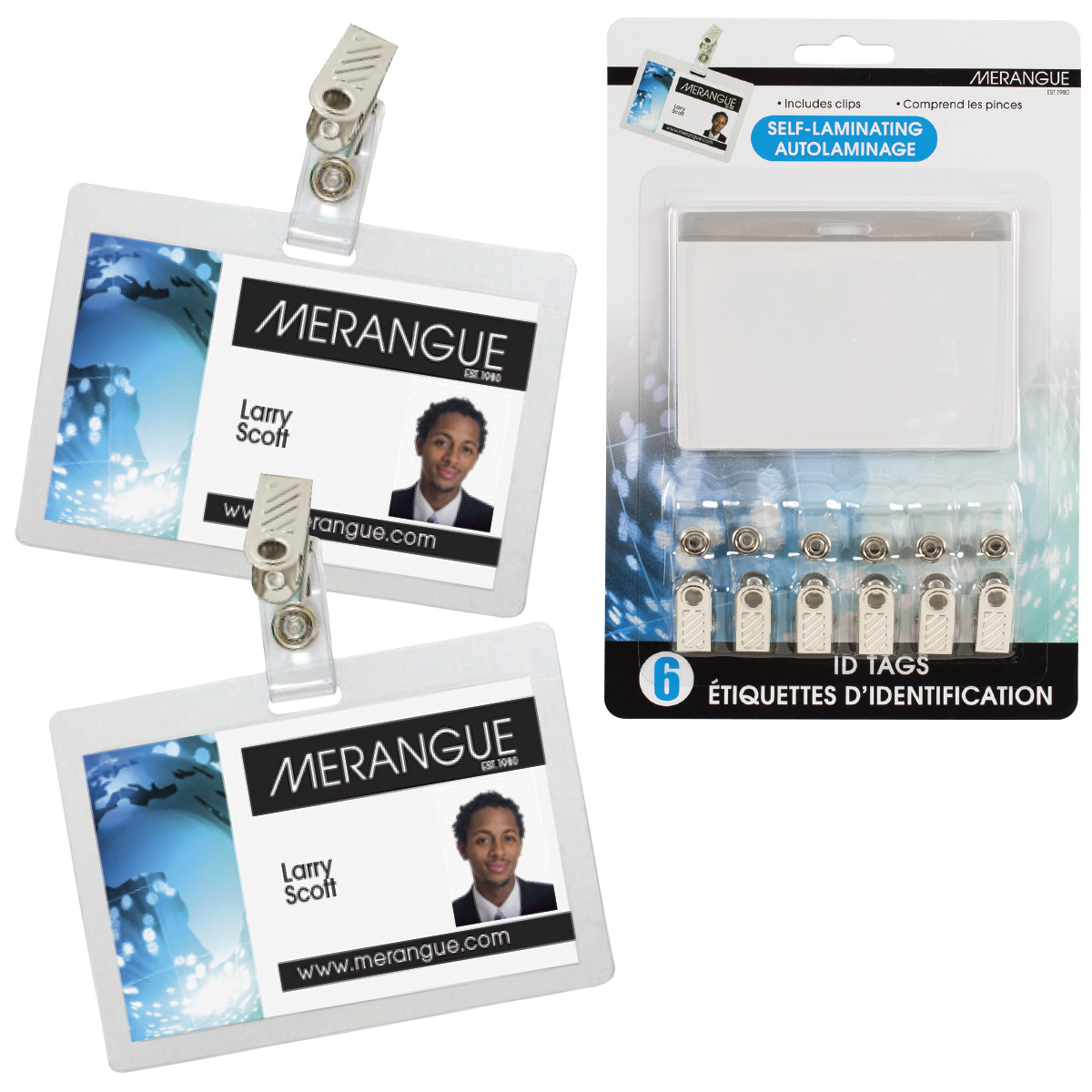 Self-Laminating Magnetic Style Name Badge Holder Kit, 3 x 4, Clear,  20/Box - US Labels and Materials Group