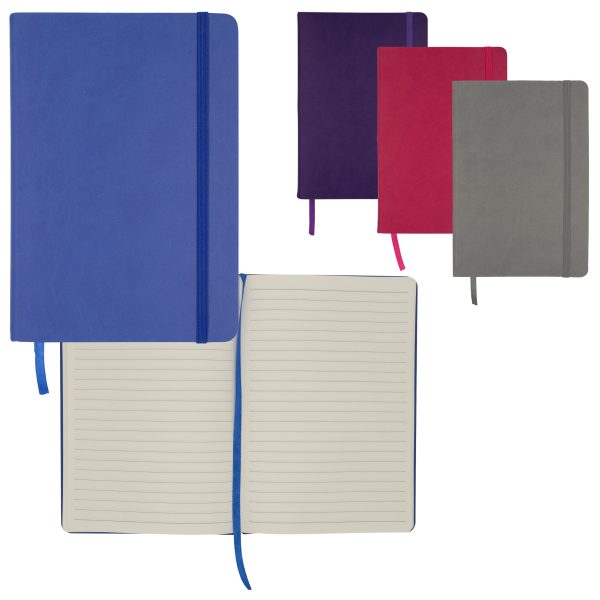 1028-6090-00-000 - PU Notebook w/Bungee Strap, 6x8"