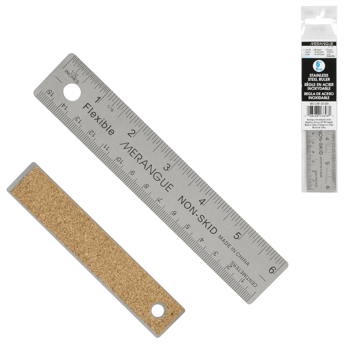 Boompark Stainless Steel Metal Rulers with Nonslip Cork Backing — Tools and  Toys