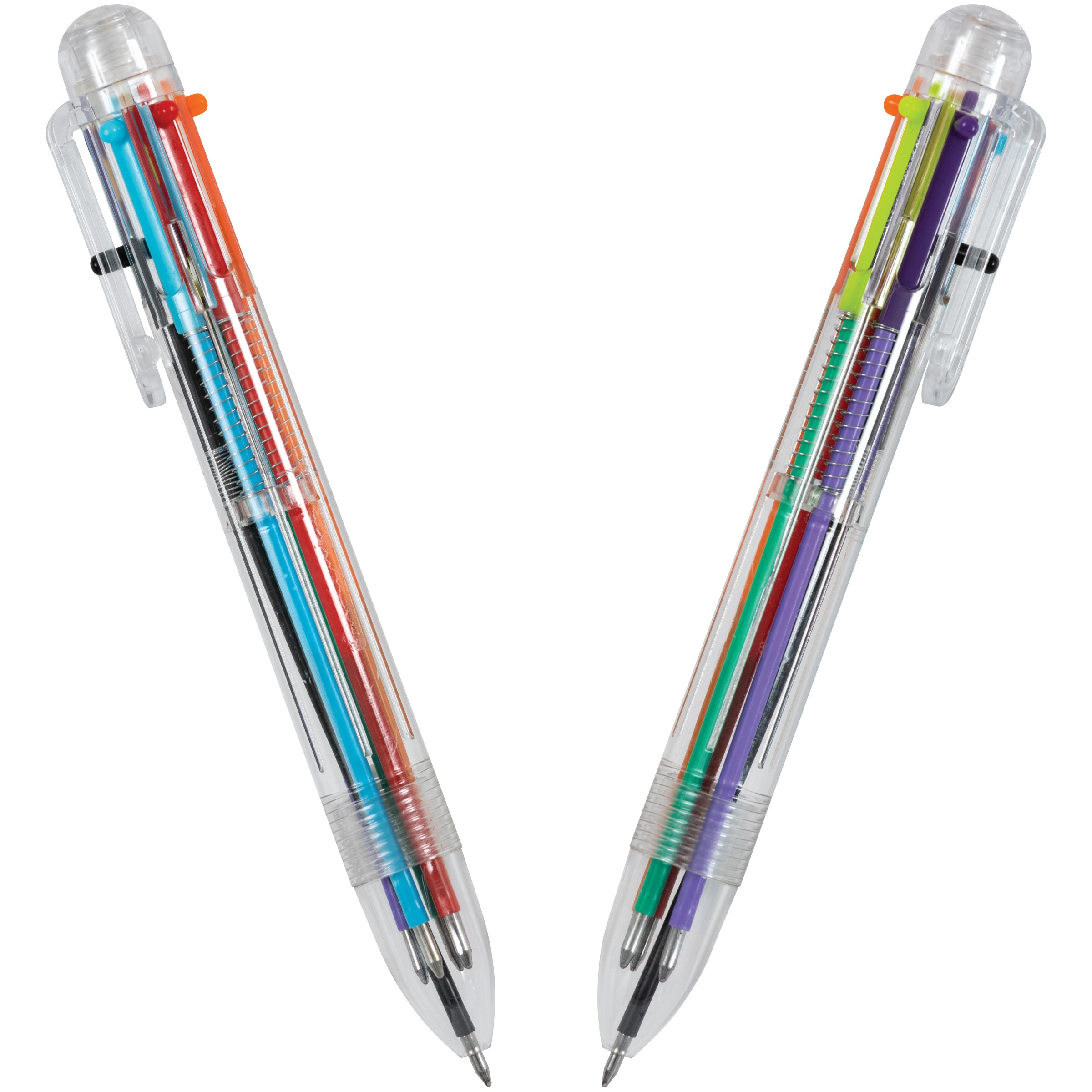 Six Color Pen with Clear Tube