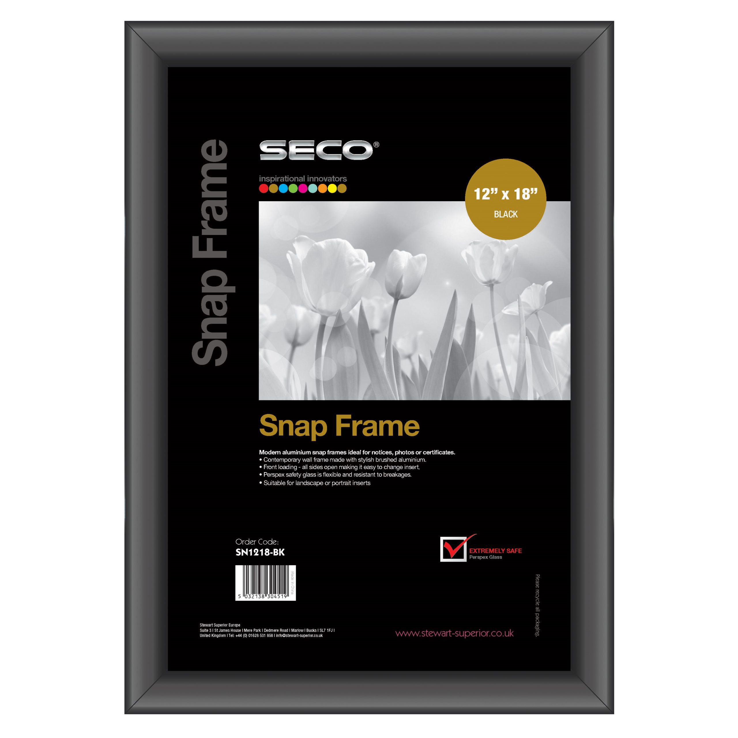  SECO Front Load Easy Open Snap Frame Poster/Picture