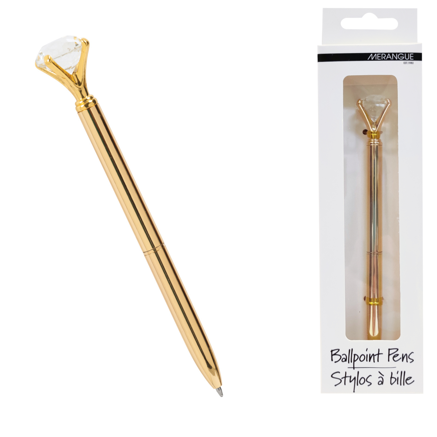 Gold Diamond Top Pen – Gathered & Co.