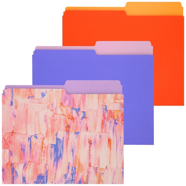 1088-4021-00-000 - 3pk Pink Paint File Folders