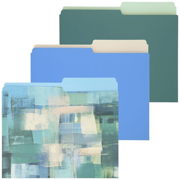 1088-4031-00-000 - 3pk Blue Paint File Folders