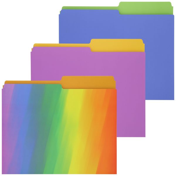 1088-4041-00-000 - 3pk Rainbow Radiance File Fldr
