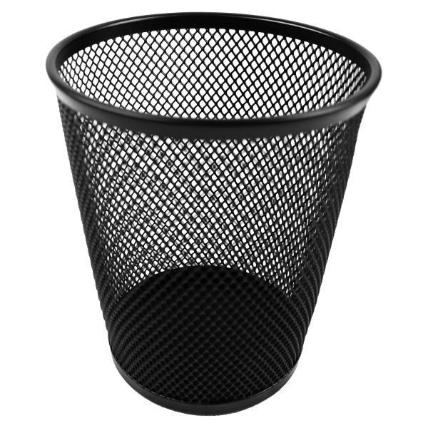 12221 - Mesh pencil cup, Blk 3-7/8x4 1/2"