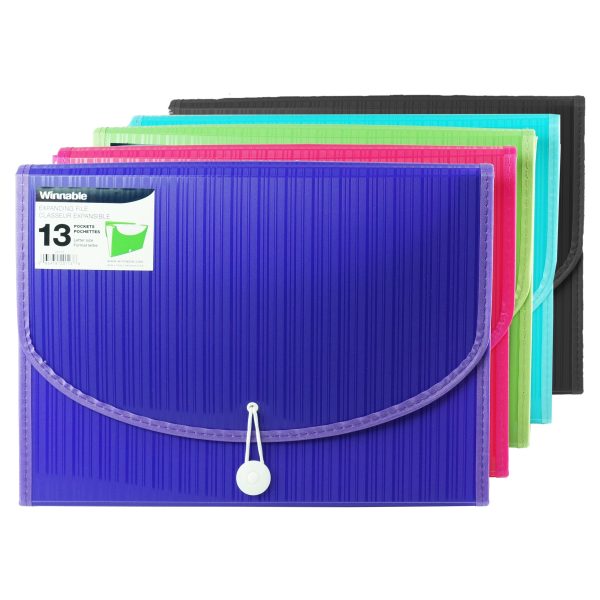 20113 - Expanding Letter File Folder, 13 Pockets