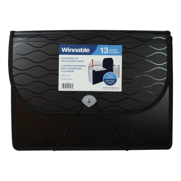 20148 - Expanding File Folder with Sliding Cover, 13 Pockets