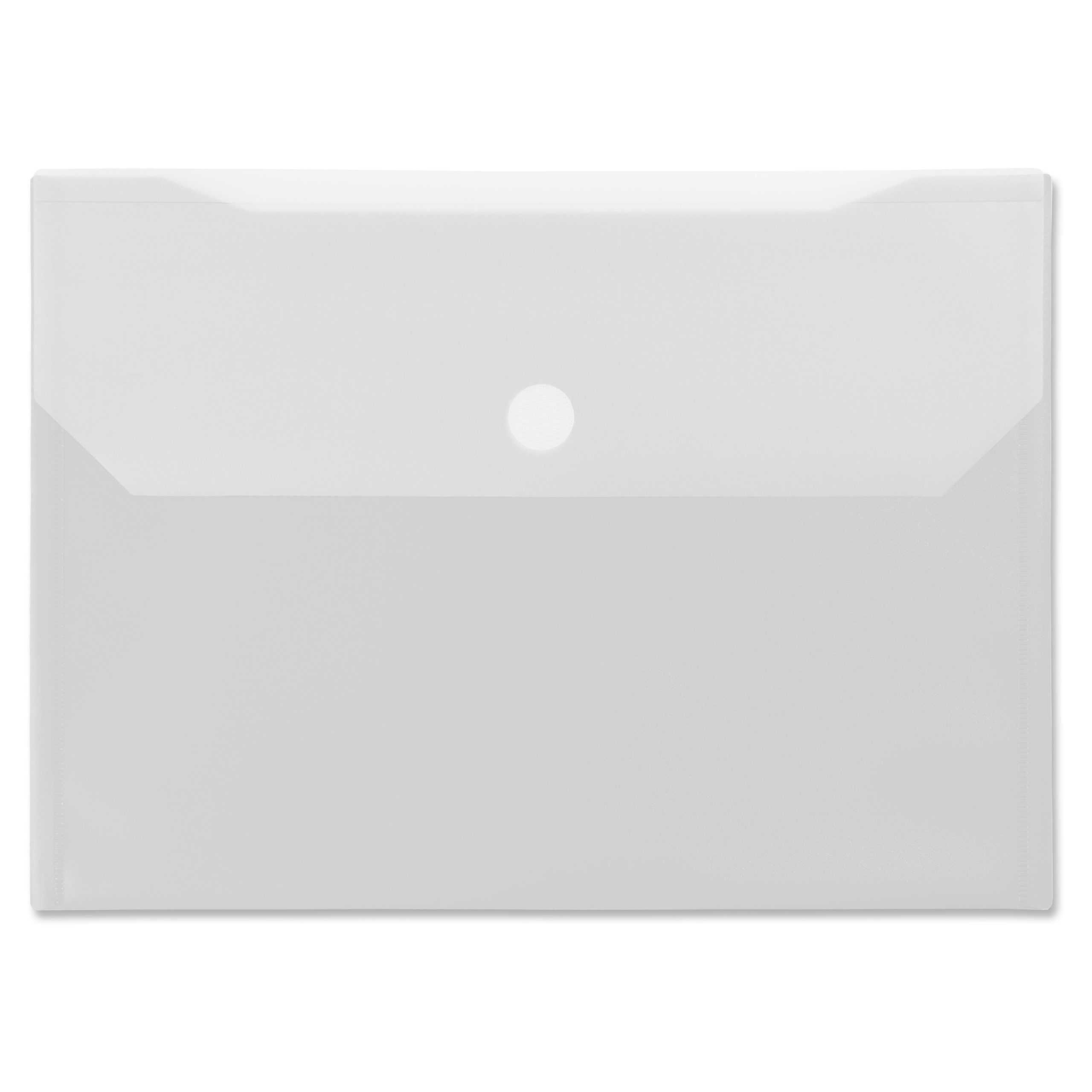 Poly Snap Letter Envelope, 2-Pocket, Clear – Merangue
