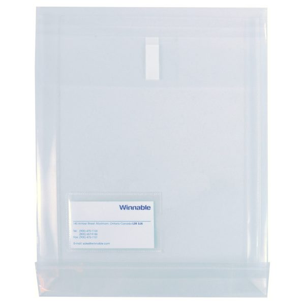 EN-25-CR - Poly Letter Envelope with Card Holder, Clear