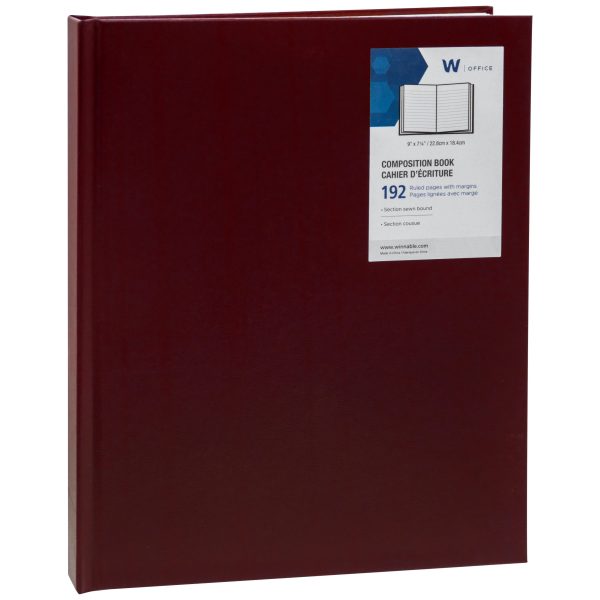 W9-31-BY - Comp books 9" X 7 1/2", Burgundy