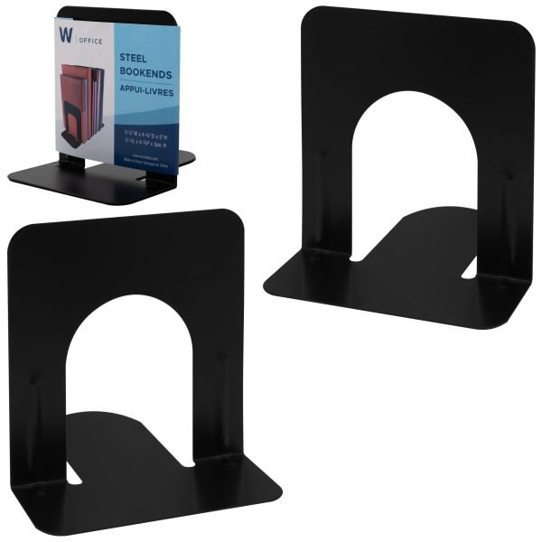 12332 - Steel Bookends (S), 4.75Wx5H-X