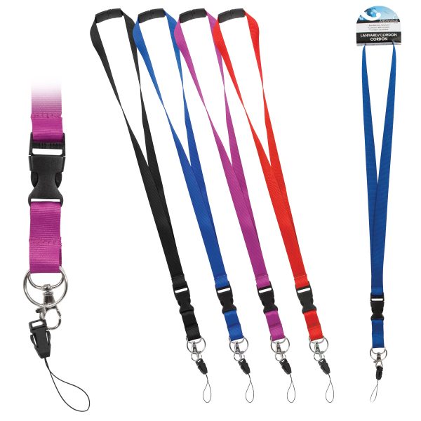 Breakaway Lanyard with Removable Buckle and Clip