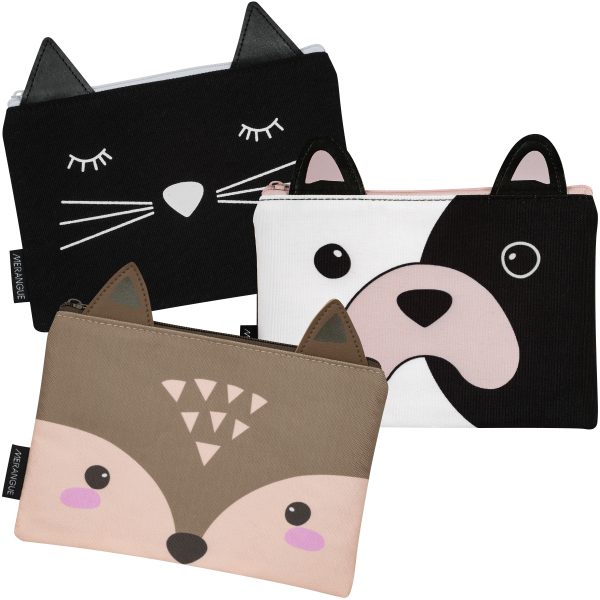 Canvas Animal Zipper Pouch with Ears
