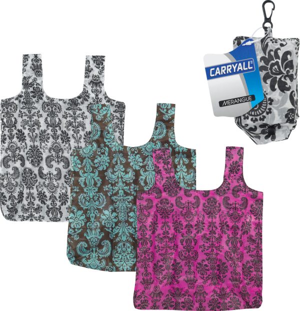 3PK Tote Bags with Carabiner - 45 x 55 cm
