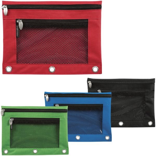 1015-6440-00-024 - 3-Ring Binder Pencil Pouch with Mesh Pocket
