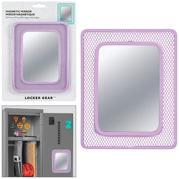 1018-5031-80-000 - Magnetic Mesh Locker Mirror – Purple