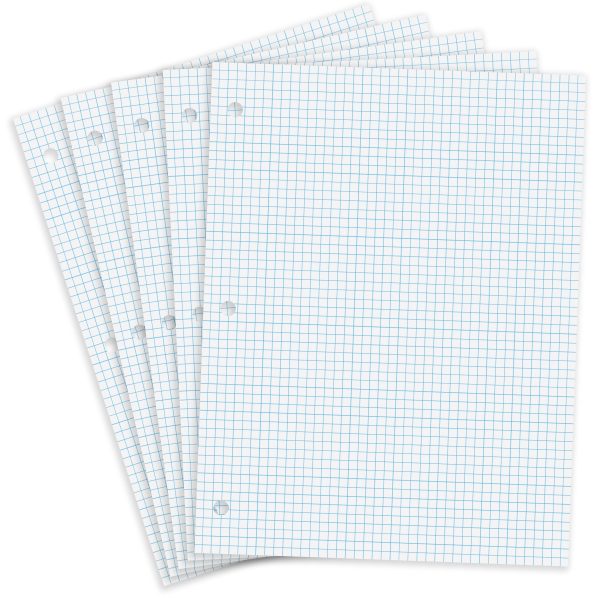 50-Sheet Graph Paper Pad with 3-Hole Punch