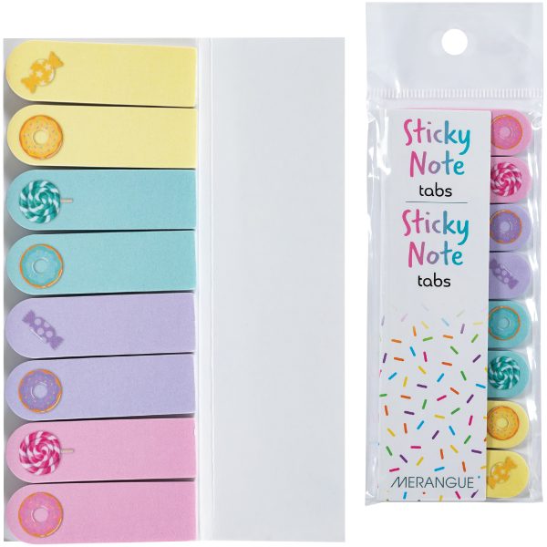 1029-2000-00-000 - Sticky Note Tab Set – 8 Assorted Designs, 25 Sheets Each