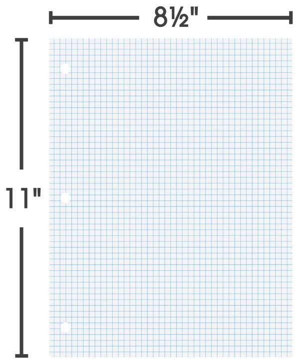 1038-3070-00-000 - 300-Sheet Graph Paper – 216 x 280mm - Image 2