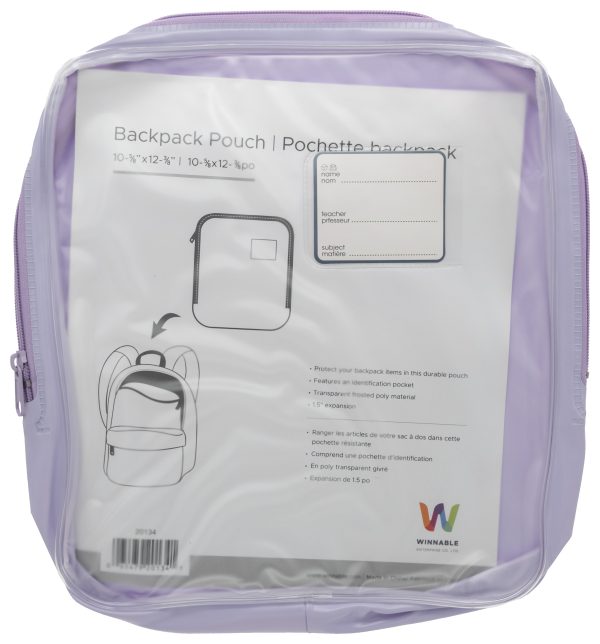 Oval Backpack Pencil Pouch (Purple)