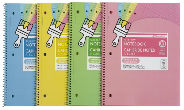 4509-4010-00-000 - Colored Subject Notebook – 10.5" x 8", 70 Pages - Image 2