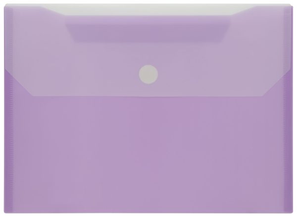 EN-10PE-PK - 12-Pack Two-Pocket Poly Envelopes with Velcro Closure – Letter Size, Purple
