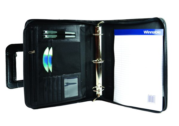 PF-257HII - Medium Executive Ring Binder with Handles – Black