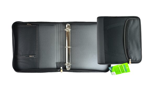 PFN-6107II - Nylon Zippered 3-Ring Binder – Black - Image 3