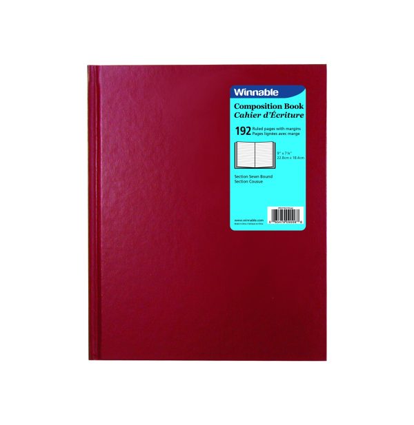 W9-07-RD - Composition Notebook 9" x 7.5" – Red Cover