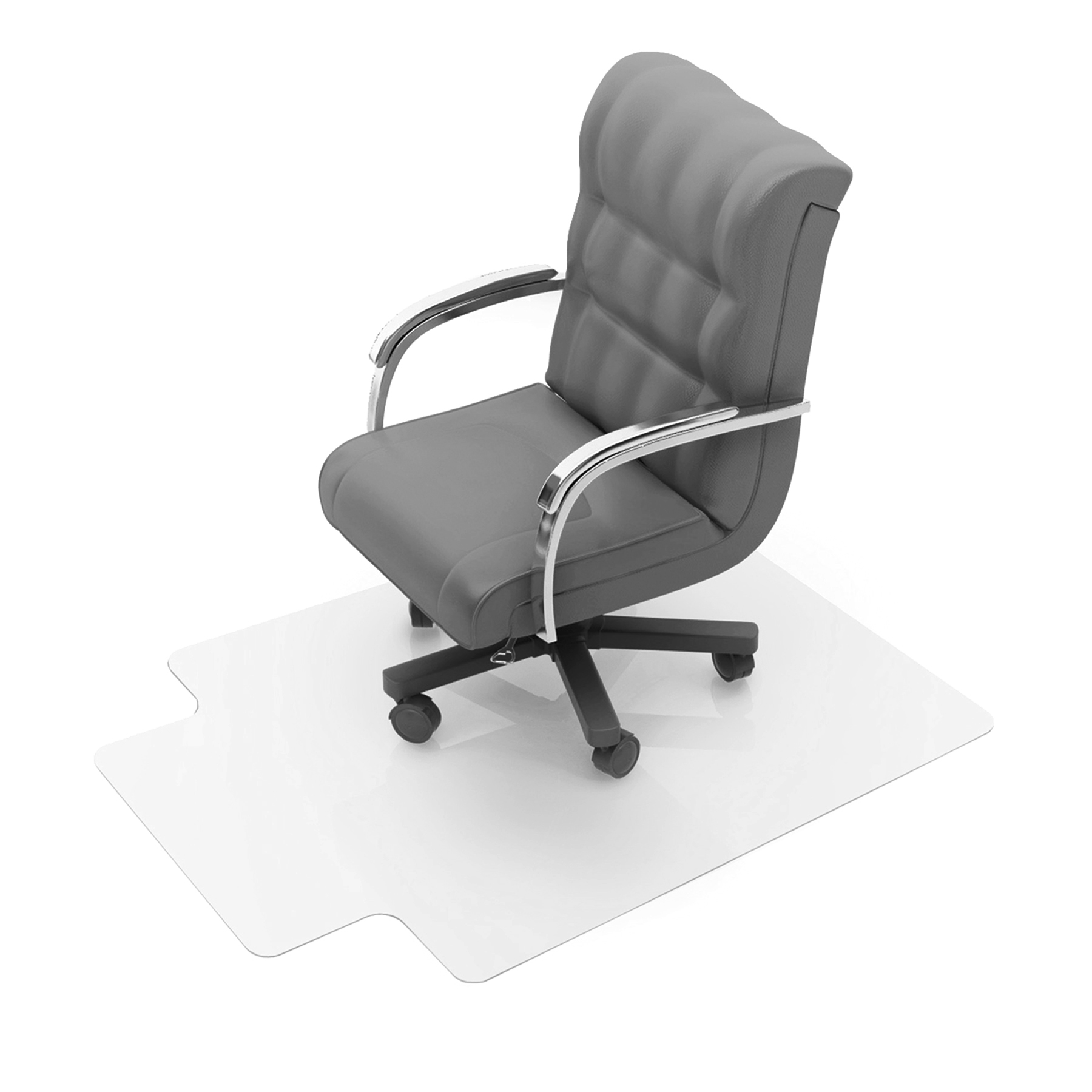 EXC1215225LV – Floortex Vinyl Lipped Chair Mat for Hard Floor – 46″ x 60″